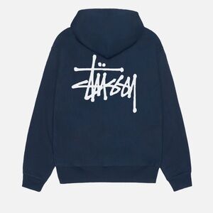Basic Stussy hoodie size L navy blue NWT